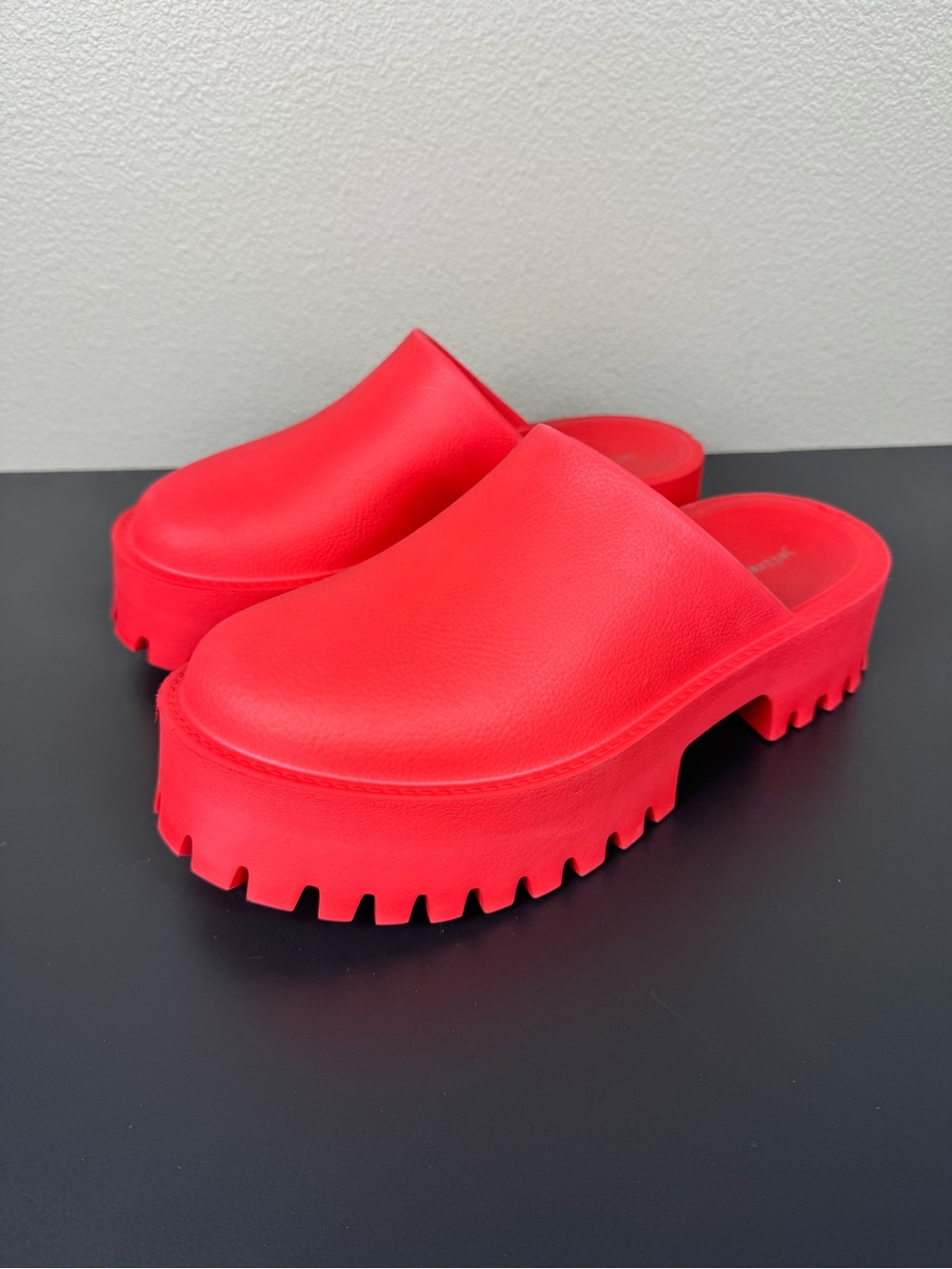 Jeffrey Campbell Free People Bae Clogge Platform Mules Clogs red orange